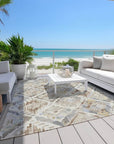 LOOMLAN Rugs Ilyone Ivory Washable Indoor-Outdoor Rug