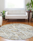 LOOMLAN Rugs Ilyone Ivory Washable Indoor-Outdoor Rug