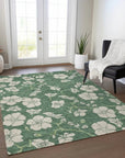 Inoa Green Washable Indoor - Outdoor Rug - LOOMLAN - LOOMLAN Rugs - Outdoor Rugs