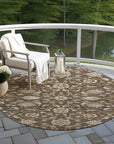 LOOMLAN Rugs Irene Brown Washable Indoor-Outdoor Rug