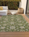 LOOMLAN Rugs Irene Green Washable Indoor-Outdoor Rug