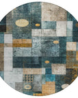 LOOMLAN Rugs Iris Teal Washable Indoor-Outdoor Rug