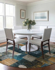 LOOMLAN Rugs Iris Teal Washable Indoor-Outdoor Rug