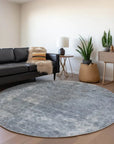 LOOMLAN Rugs Isadorae Blue Washable Indoor-Outdoor Rug