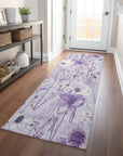 LOOMLAN Rugs Jameera Purple Washable Indoor-Outdoor Rug