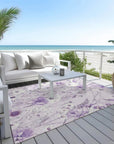 LOOMLAN Rugs Jameera Purple Washable Indoor-Outdoor Rug