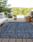 LOOMLAN Rugs Jane Blue Washable Indoor-Outdoor Rug