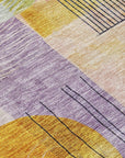 LOOMLAN Rugs Jude Purple Washable Indoor-Outdoor Rug