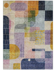 LOOMLAN Rugs Jude Purple Washable Indoor-Outdoor Rug