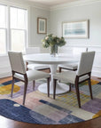 LOOMLAN Rugs Jude Purple Washable Indoor-Outdoor Rug