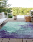 LOOMLAN Rugs Julian Blue Washable Indoor-Outdoor Rug