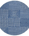 LOOMLAN Rugs Junia Blue Washable Indoor-Outdoor Rug