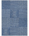 LOOMLAN Rugs Junia Blue Washable Indoor-Outdoor Rug