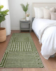 LOOMLAN Rugs Junia Green Washable Indoor-Outdoor Rug