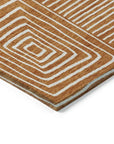 LOOMLAN Rugs Junia Orange Washable Indoor-Outdoor Rug