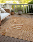 LOOMLAN Rugs Junia Orange Washable Indoor-Outdoor Rug