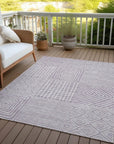 LOOMLAN Rugs Junia Purple Washable Indoor-Outdoor Rug