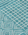 LOOMLAN Rugs Junia Teal Washable Indoor-Outdoor Rug