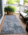 LOOMLAN Rugs Kairi Blue Washable Indoor-Outdoor Rug