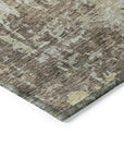 LOOMLAN Rugs Kairi Brown Washable Indoor-Outdoor Rug