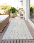LOOMLAN Rugs Kairova Beige Washable Indoor-Outdoor Rug