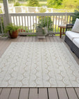 LOOMLAN Rugs Kairova Beige Washable Indoor-Outdoor Rug