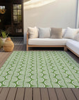 LOOMLAN Rugs Kairova Green Washable Indoor-Outdoor Rug
