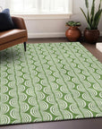 LOOMLAN Rugs Kairova Green Washable Indoor-Outdoor Rug