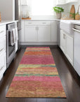 LOOMLAN Rugs Karvoun Pink Washable Indoor-Outdoor Rug
