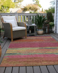 LOOMLAN Rugs Karvoun Pink Washable Indoor-Outdoor Rug
