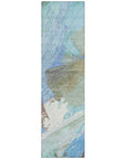LOOMLAN Rugs Kashana Blue Washable Indoor-Outdoor Rug