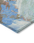 LOOMLAN Rugs Kashana Blue Washable Indoor-Outdoor Rug