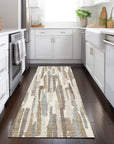 LOOMLAN Rugs Kember Ivory Washable Indoor-Outdoor Rug