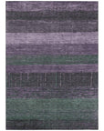 LOOMLAN Rugs Keshira Purple Washable Indoor-Outdoor Rug