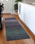 LOOMLAN Rugs Keshira Purple Washable Indoor-Outdoor Rug
