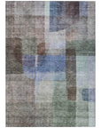 LOOMLAN Rugs Kyra Brown Washable Indoor-Outdoor Rug