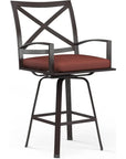 La Jolla Sunbrella Swivel Outdoor Barstool - LOOMLAN - Sunset West - Outdoor Bar Stools