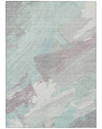 LOOMLAN Rugs Lanariyah Blue Washable Indoor-Outdoor Rug