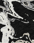 LOOMLAN Rugs Lani Black Washable Indoor-Outdoor Rug