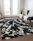 LOOMLAN Rugs Lani Black Washable Indoor-Outdoor Rug