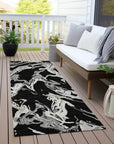 LOOMLAN Rugs Lani Black Washable Indoor-Outdoor Rug