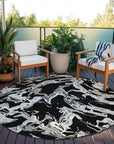 LOOMLAN Rugs Lani Black Washable Indoor-Outdoor Rug