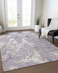 LOOMLAN Rugs Lani Purple Washable Indoor-Outdoor Rug