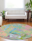 LOOMLAN Rugs Lavara Pink Washable Indoor-Outdoor Rug