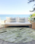 LOOMLAN Rugs Laventhia Green Washable Indoor-Outdoor Rug