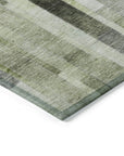 LOOMLAN Rugs Laventhia Green Washable Indoor-Outdoor Rug