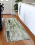 LOOMLAN Rugs Laventhia Green Washable Indoor-Outdoor Rug