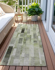 LOOMLAN Rugs Laventhia Green Washable Indoor-Outdoor Rug