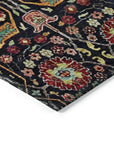 LOOMLAN Rugs Leon Black Washable Indoor-Outdoor Rug