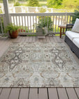 LOOMLAN Rugs Leyrana Ivory Washable Indoor-Outdoor Rug